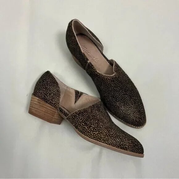Madewell The Lucie Spotted Calf Hair Bootie Size 7 - Picture 1 of 9